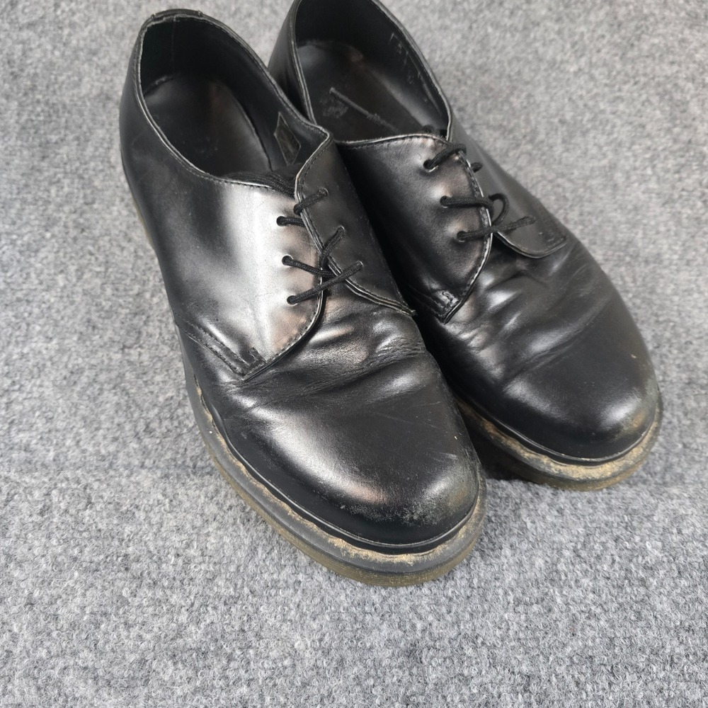 Dr‎ Martens Black Leather Oxford Shoes Chunky Sole Mens Womens Size Unknown